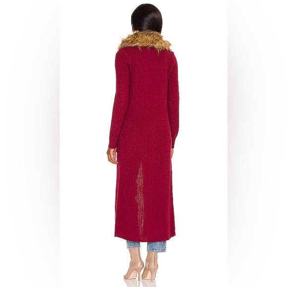 Show Me Your Mumu Lombardi Faux Fur Long Cardigan - Picture 2 of 3